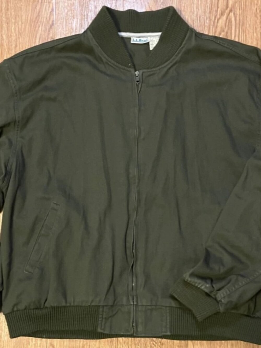 Vintage LL Bean Bomber Jacket Olive Green Harrington